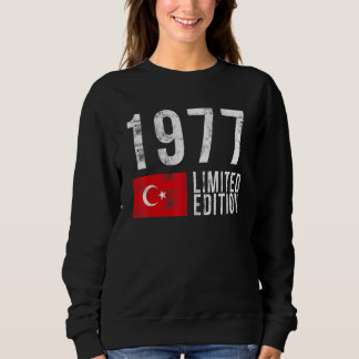 1977 Limited Edition Turkey with Flag Birthday Sweatshirt