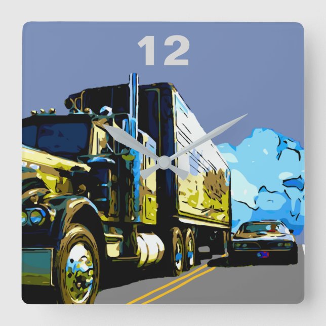 1977 TRANS AM SQUARE WALL CLOCK (Front)