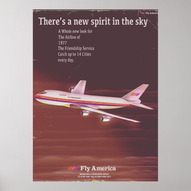 1977 vintage style Airliner poster (Front)