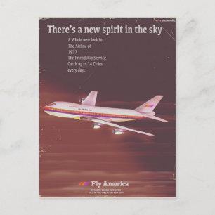 1977 vintage style Airliner poster Postcard