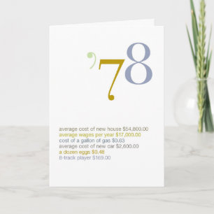 1978 Birthday Fun Facts Card