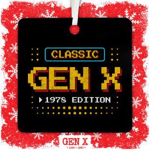1978 Gen X Classic Retro Gamer Gaming Birthday Metal Tree Decoration