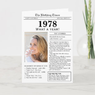 1978 Newspaper Birthday card