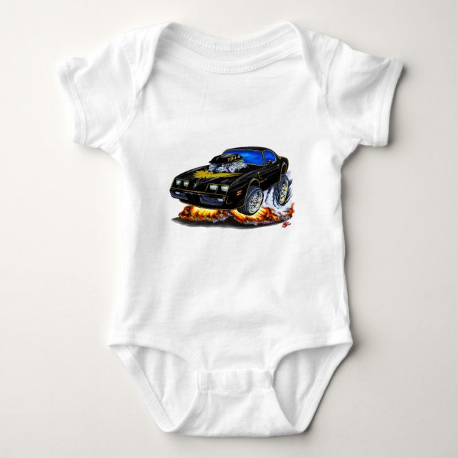 1979-81 Trans Am Black-Gold Car Baby Bodysuit (Front)