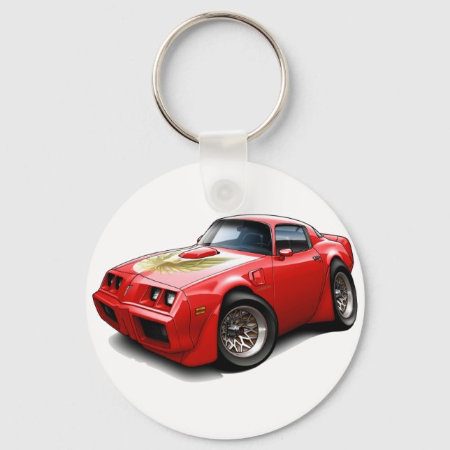 1979-81 Trans Am Red Car Key Ring (Front)