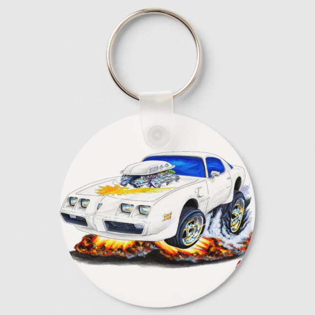 1979-81 Trans Am White Car Key Ring (Front)