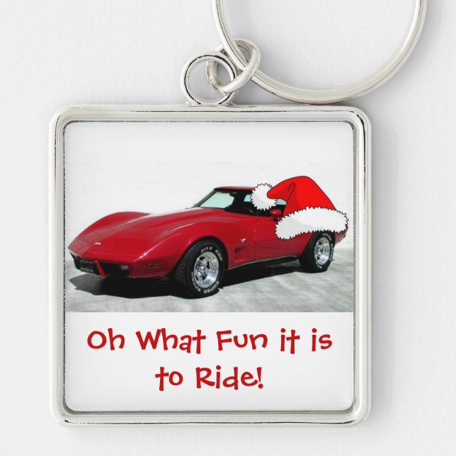 1979 Christmas Red Corvette Key Ring (Front)