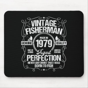 1979 Fishing Birthday For Fisherman 1979 Year Born Mouse Pad