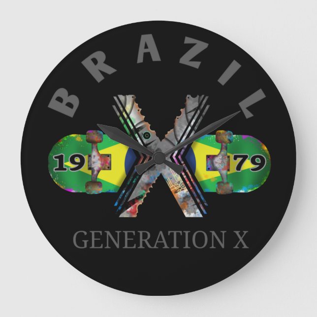 1979 Generation X Brazilian Skateboard Large Clock (Front)
