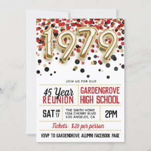 1979 High School College Reunion Invitation