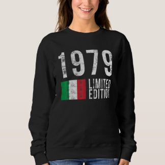 1979 Limited Edition Italy with Flag Birthday Sweatshirt