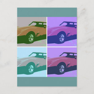 1979 Red Classic Car Postcard