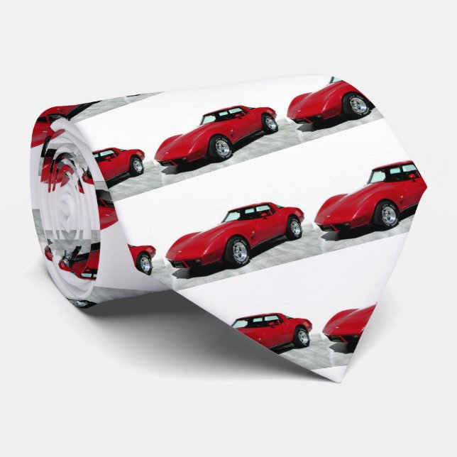 1979 Red Corvette Classic Tie (Rolled)