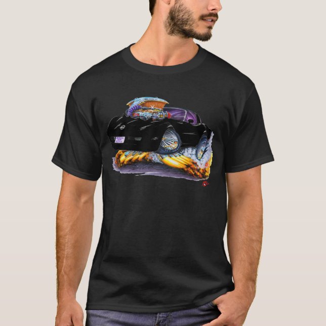 1980-82 Corvette Black Car T-Shirt (Front)