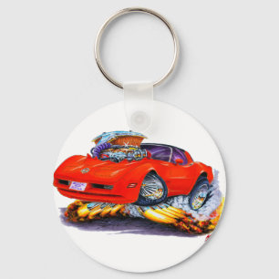 1980-82 Corvette Red Car Key Ring