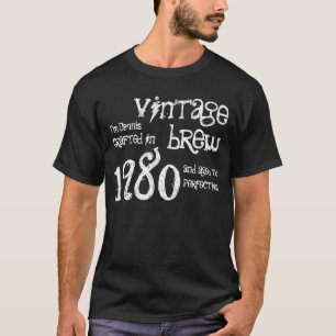 1980 Birthday Year 35th Vintage Brew Custom Gift T-Shirt