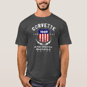 1980 Corvette American Muscle v3 T-Shirt