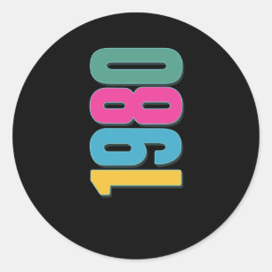 1980 The Best Decade  Classic Round Sticker