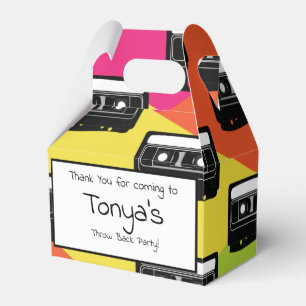 1980's 90's Cassette Tween Birthday Neon Favour Box