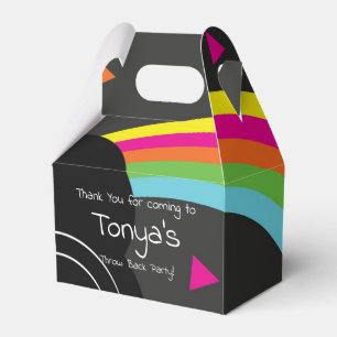 1980's 90's Records Retro Rainbow Favour Box