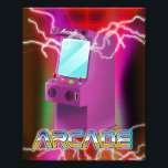 1980s arcade retro photo print<br><div class="desc">Retro 1980s arcade game machine poster art</div>