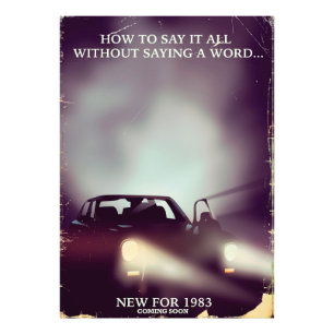 1980s car commercial photo print
