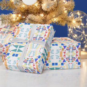 1980s classic Geometric abstract pattern vintage Wrapping Paper