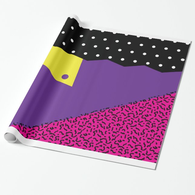 1980s Flashback Wrapping Paper (Unrolled)