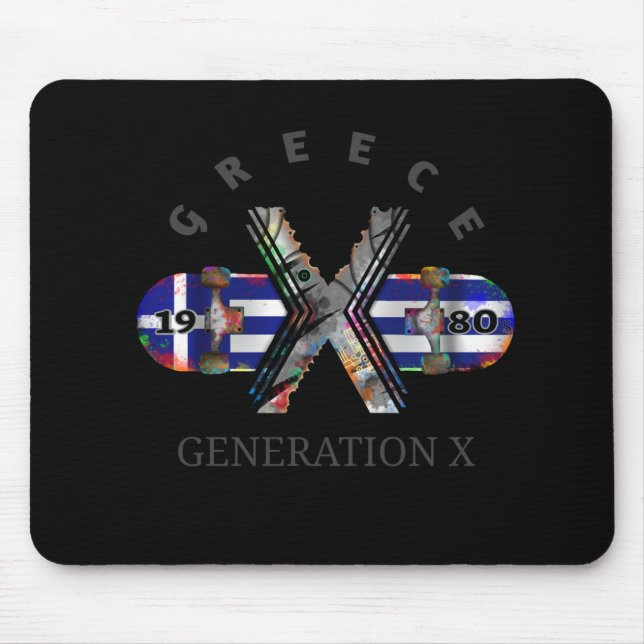 1980's Generation X Greece Skateboard Mouse Pad (Front)