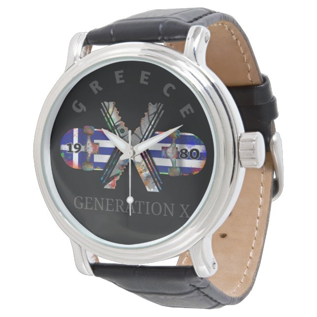 1980's Generation X Greece Skateboard Watch (Angled)
