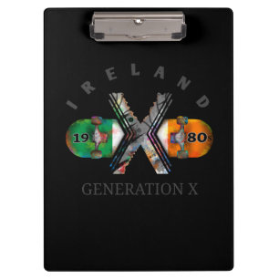 1980's Generation X IrelandSkateboard Clipboard