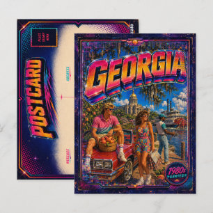 1980s Georgia Postcard 80s Retro