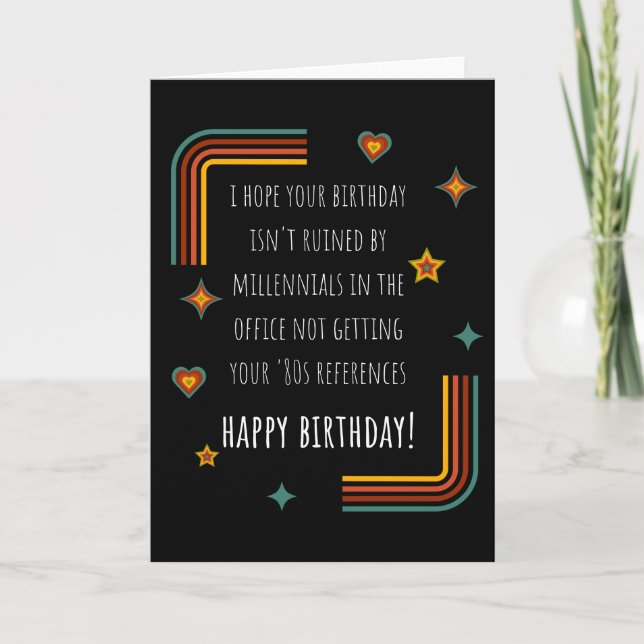 1980's Happy Birthday Retro Funny Best Friend Card (Front)