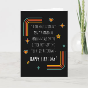 1980's Happy Birthday Retro Funny Best Friend Card
