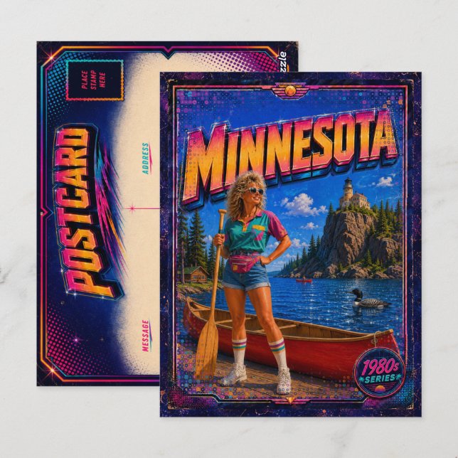 1980s Minnesota Postcard 80s Retro (Front/Back)