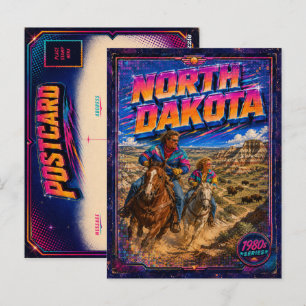 1980s North Dakota Postcard 80s Retro