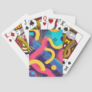1980's pattern iPhone / iPad case Playing Cards