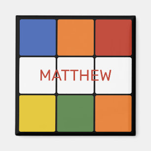 1980s Puzzle Cube Game Toy Personalised Magnet