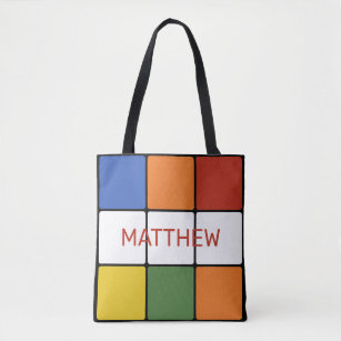 1980s Puzzle Cube Game Toy Personalised Tote Bag