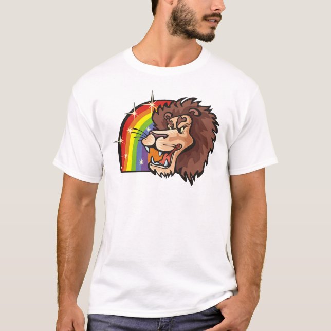 1980s Rainbow with Leo Lion T-Shirt (Front)