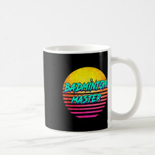 1980s Retro Badminton Master  Coffee Mug