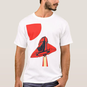 1980s Retro Red Spaceship T-Shirt