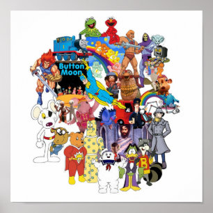 1980s Retro Throwback Mashup Memories 80s Kids TV Poster