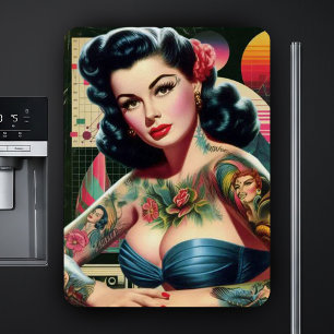 1980s Retrowave Pin-up Magnet