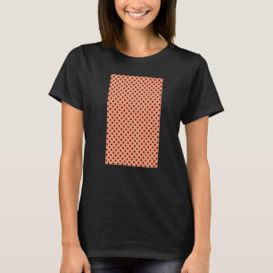 1980's Small Polkadot Geometric Pattern Apricot An T-Shirt