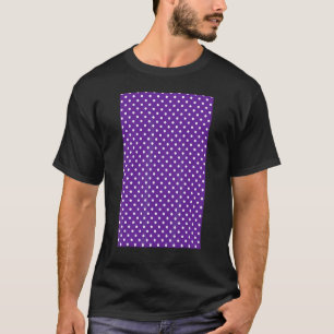 1980's Small Polkadot Geometric Pattern Purple And T-Shirt