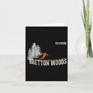 1980s Style Bretton Woods Nh Vintage Skiing Card