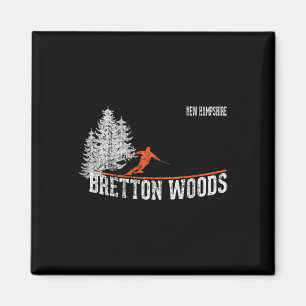 1980s Style Bretton Woods Nh Vintage Skiing Magnet