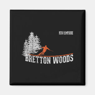 1980s Style Bretton Woods Nh Vintage Skiing Magnet