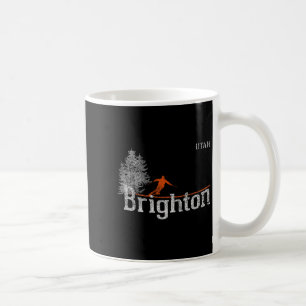 1980s Style Brighton Utah Vintage Skiing Coffee Mug